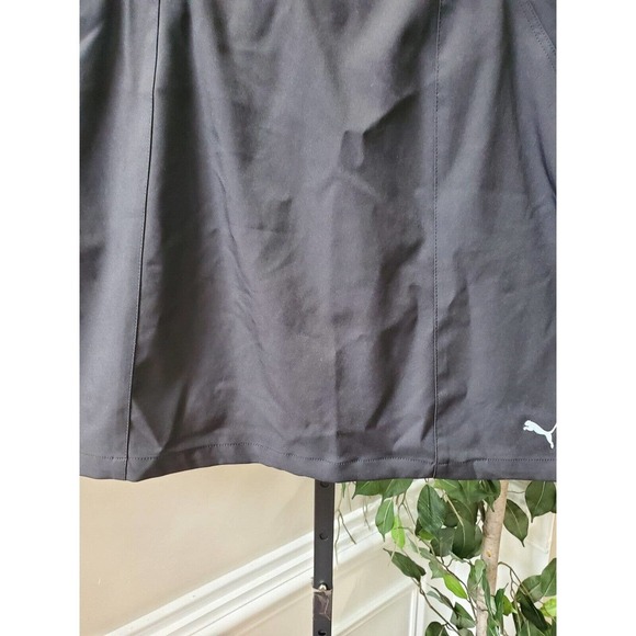 Puma Pounce Solid Black Polyester Comfort Waist A-Line Active Wear Skort Size M - Picture 3 of 12